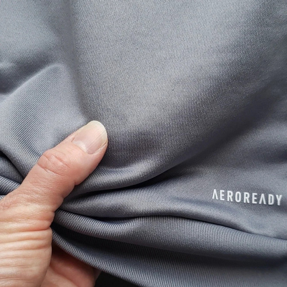 Rare Adidas Warm-Up Hoodie Men XL Gray Basketball Travel Team 3SSB Circuit Logo - Picture 13 of 16